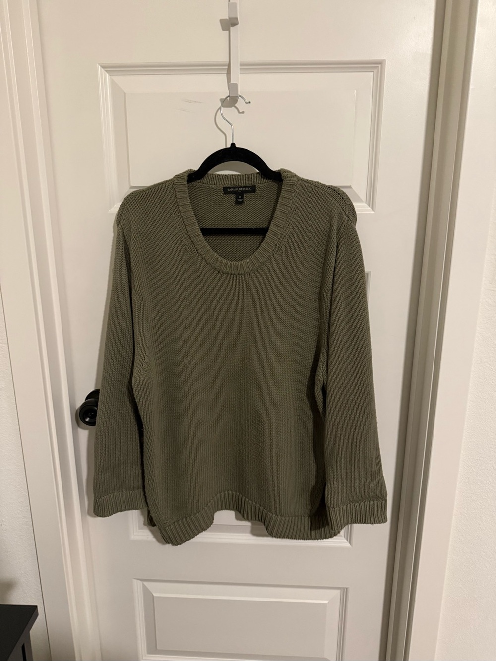 Banana Republic Olive Crewneck Knit Sweater